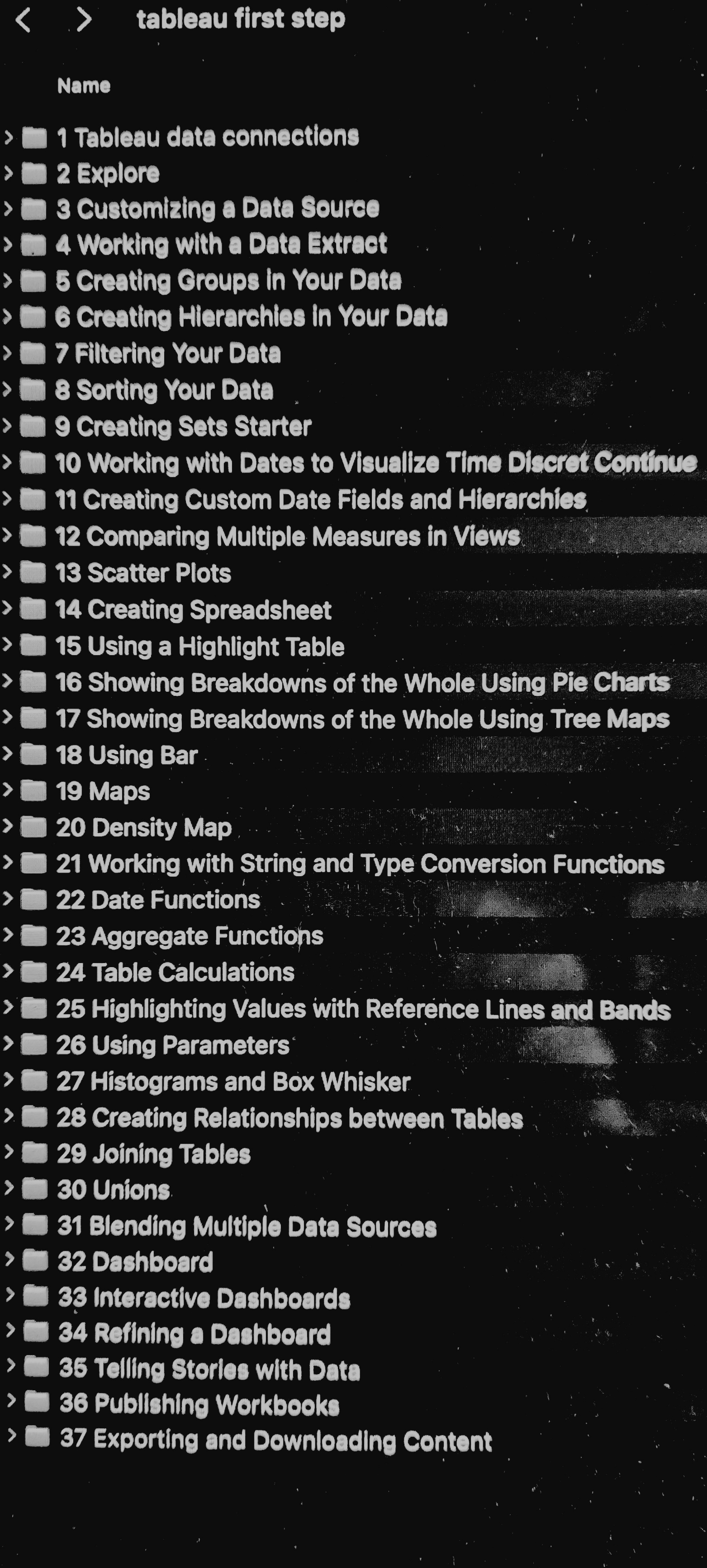 Tableau Topics